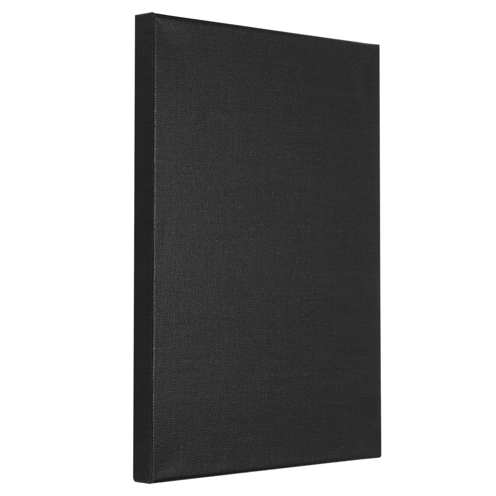 Uxcell Paint Canvases for Painting, 3 Pack 16x12 Inch Square Wood Frame Stretched Blank Art Board Panels Black