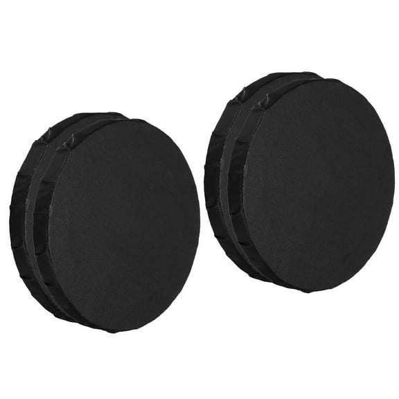 Uxcell Paint Canvases for Painting, 4 Pack 6 Inch Round Wood Frame Stretched Blank Art Board Panels Black