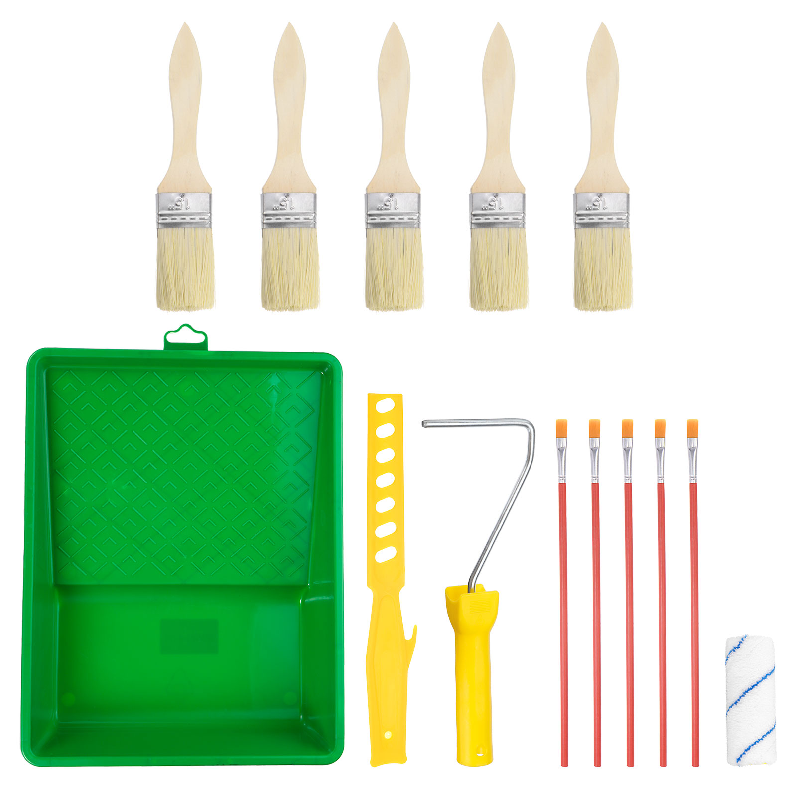 Uxcell Paint Roller Kit, 1.5" Chemical Fiber Painting Brushes, for