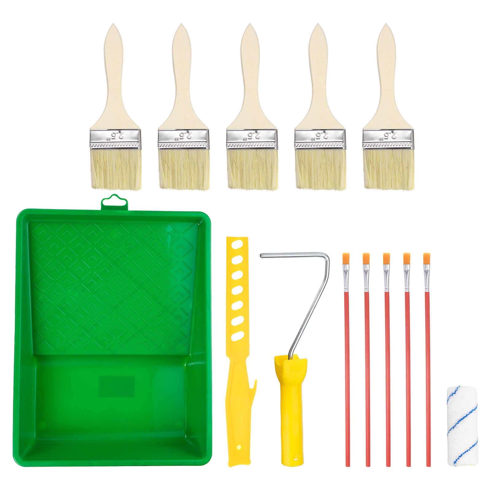Uxcell Paint Roller Kit, 2.5" Chemical Fiber Painting Brushes, for