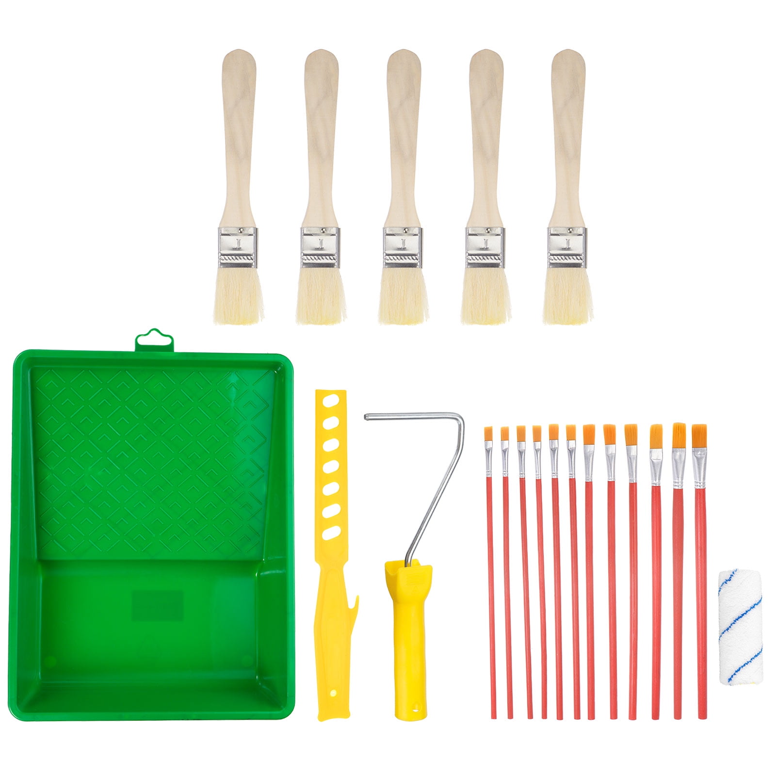 Uxcell Paint Roller Set, 1" Long Chemical Fiber Painting Brushes for
