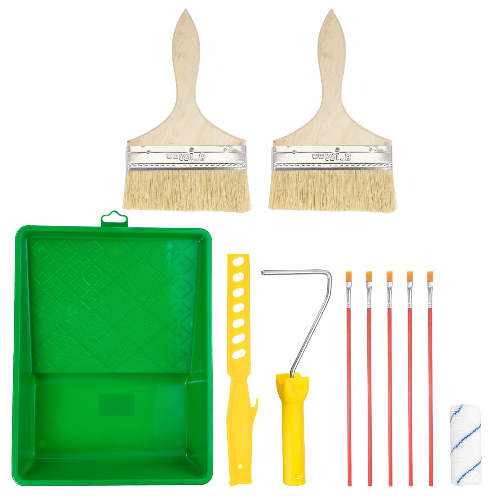 Uxcell Paint Roller Set, 6" Chemical Fiber Painting Brushes for Walls, 11 Pack