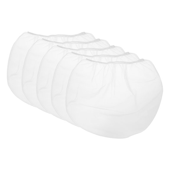 Uxcell Paint Strainer Bags Nylon Mesh Bag with Elastic Opening 5 Pcs White 15.4"x19.5"