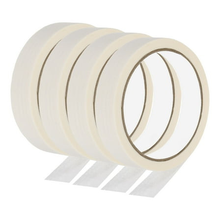 Uxcell Painters Tape, 4 Roll 22 Yard x 0.8 Inch Multi-Surface Adhesive No Residue Masking Master Tape, Beige