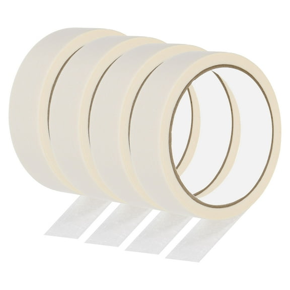 Uxcell Painters Tape, 4 Roll 22 Yard x 1 Inch Multi-Surface Adhesive No Residue Masking Master Tape, Beige