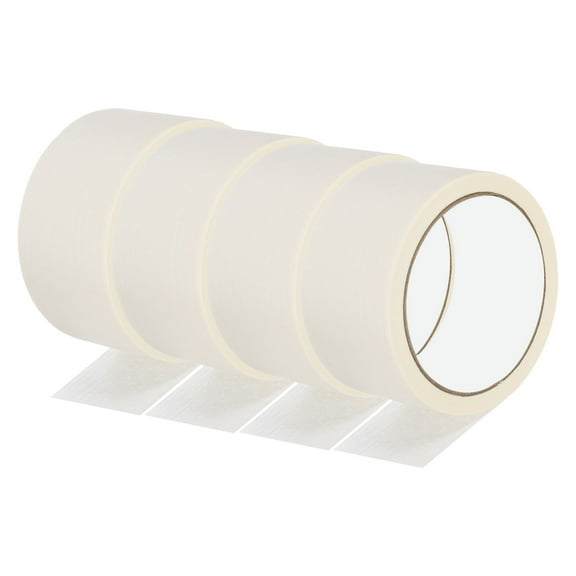 Uxcell Painters Tape, 4 Roll 22 Yard x 2 Inch Multi-Surface Adhesive No Residue Masking Master Tape, Beige