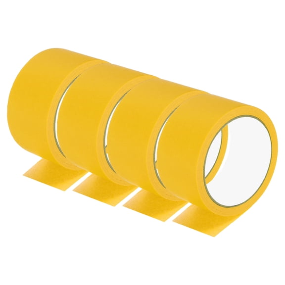 Uxcell Painters Tape, 4 Roll 22 Yard x 2 Inch Multi-Surface Adhesive No Residue Masking Master Tape, Yellow