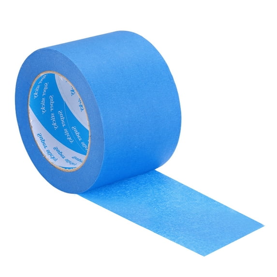 Uxcell Painters Tape, High Temperature Resistant Paint Masking Tape Adhesive for Wall Painting Craft Arts Decoration Drafting Blue 2.99 Inch x 55 Yards