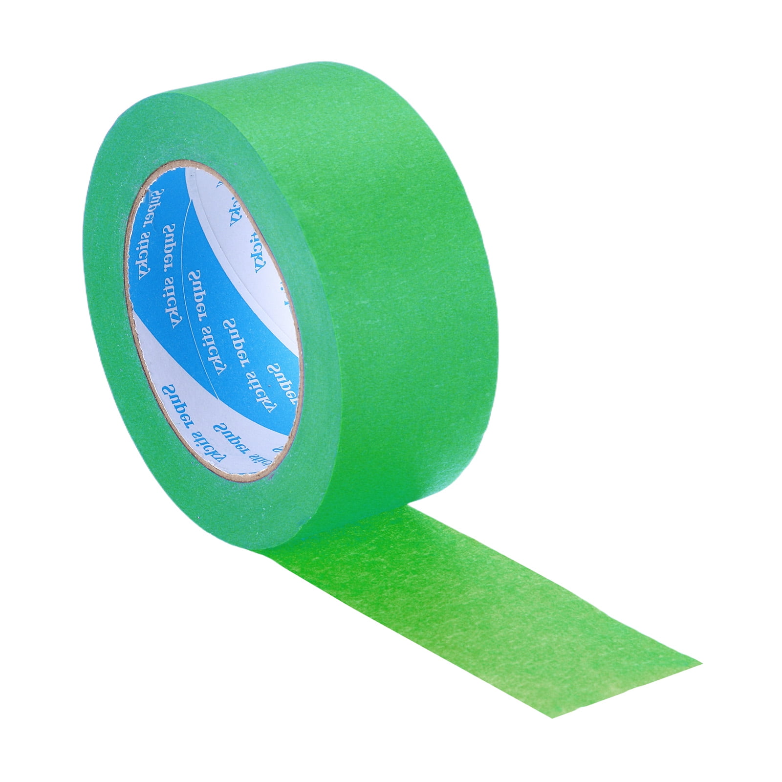 Uxcell Painters Tape, High Temperature Resistant Paint Masking Tape Adhesive for Wall Painting Craft Arts Decoration Drafting Green 1.97 Inch x 55 Yards