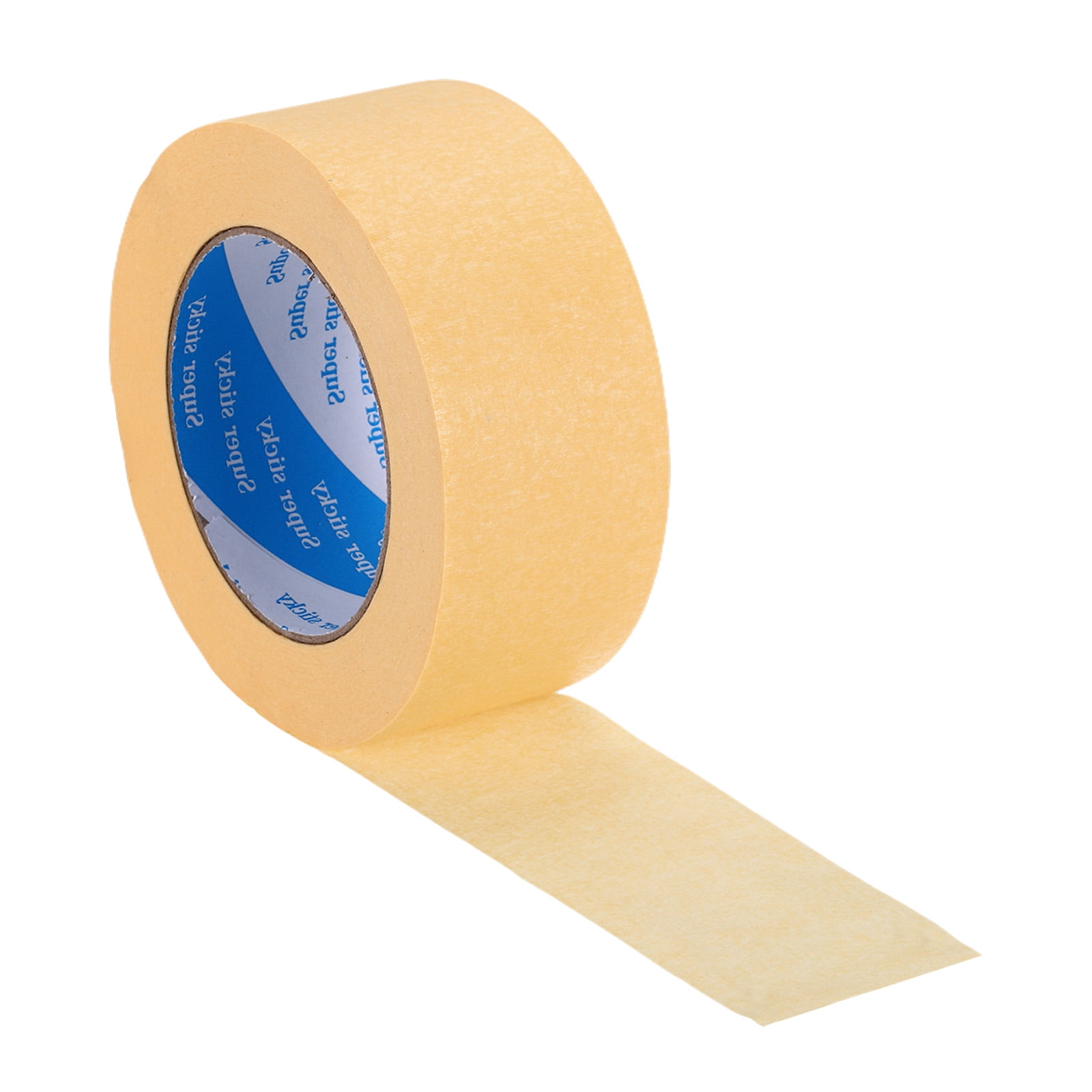 Uxcell Painters Tape, High Temperature Resistant Paint Masking Tape Adhesive for Wall Painting Craft Arts Decoration Drafting Light Yellow 1.97 Inch x 55 Yards