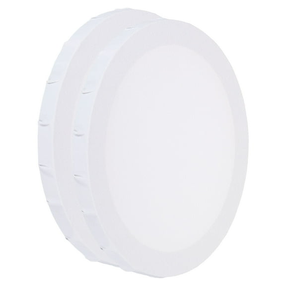 Uxcell Painting Canvas Panels, 2 Pack 8x8 Inch Round Wood Frame Blank Art Board Panels, White