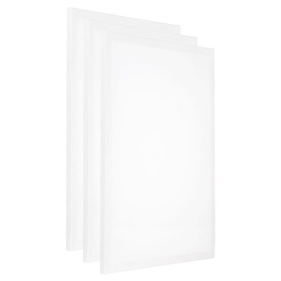 Uxcell Painting Canvas Panels, 3 Pack 16x24 Inch Rectangle Wood Frame Blank Art Board Panels, White