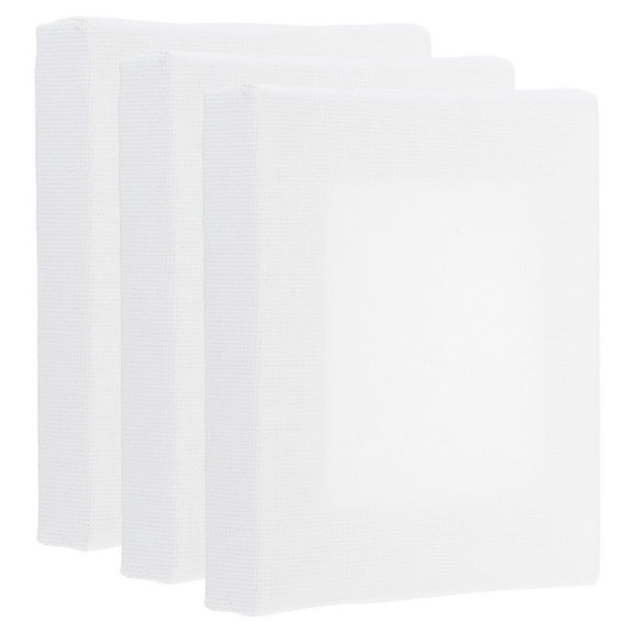 Uxcell Painting Canvas Panels, 3 Pack 4x4 Inch Rectangle Wood Frame Blank Art Board Panels, White