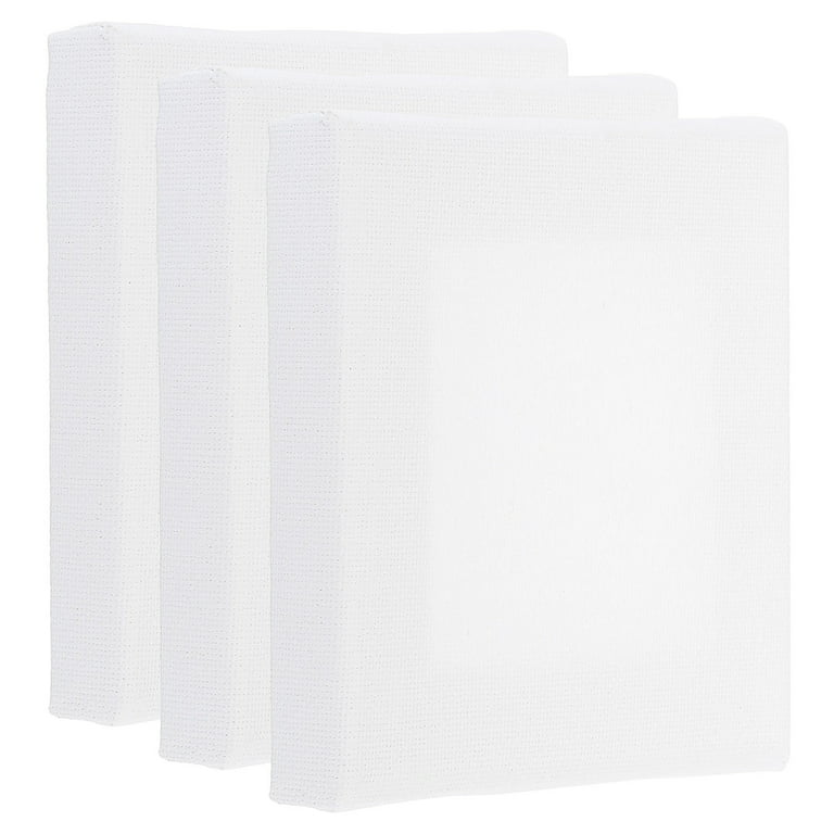 Uxcell Painting Canvas Panels, 3 Pack 16x24 Inch Rectangle Wood Frame Blank  Art Board Panels, White 