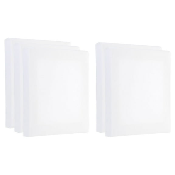 Uxcell Painting Canvas Panels, 5 Pack 6x6 Inch Rectangle Wood Frame Blank Art Board Panels, White