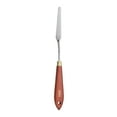 thumbnail image 1 of Uxcell Palette Knife Painting Tool 3.15" x 0.51" Stainless Steel Teardrop Blade 9.25" Length Spatula Painting Pallet knife with Hole Beech Wood Handle for Oil Acrylic Canvas, Red/Silver, 1 of 7
