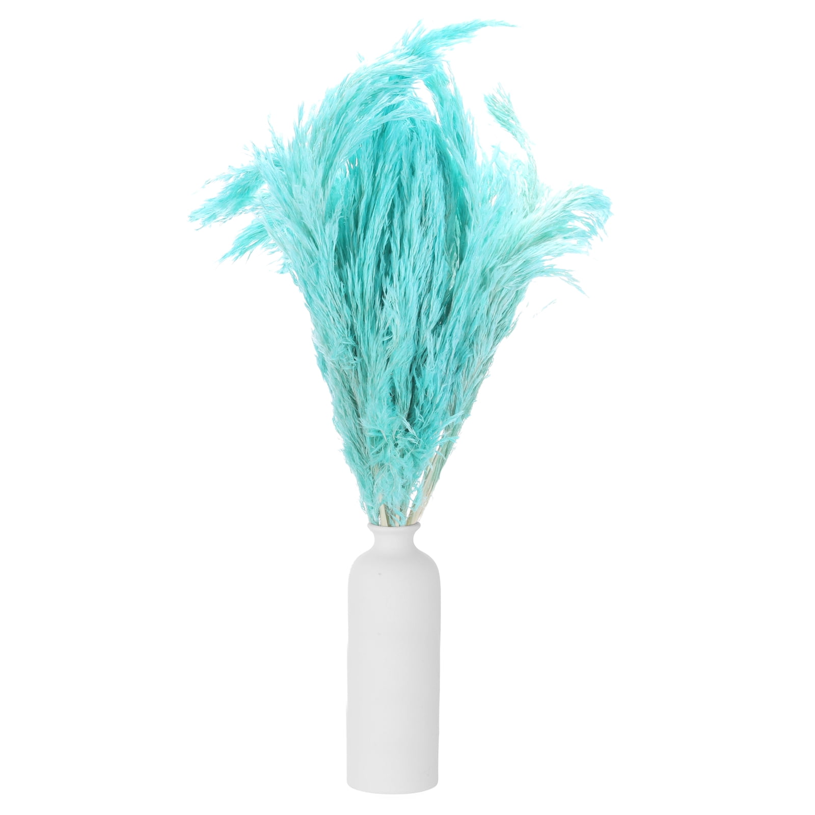 Uxcell Pampas Grass Decor, Artificial Faux Dried Grass Flower Blue
