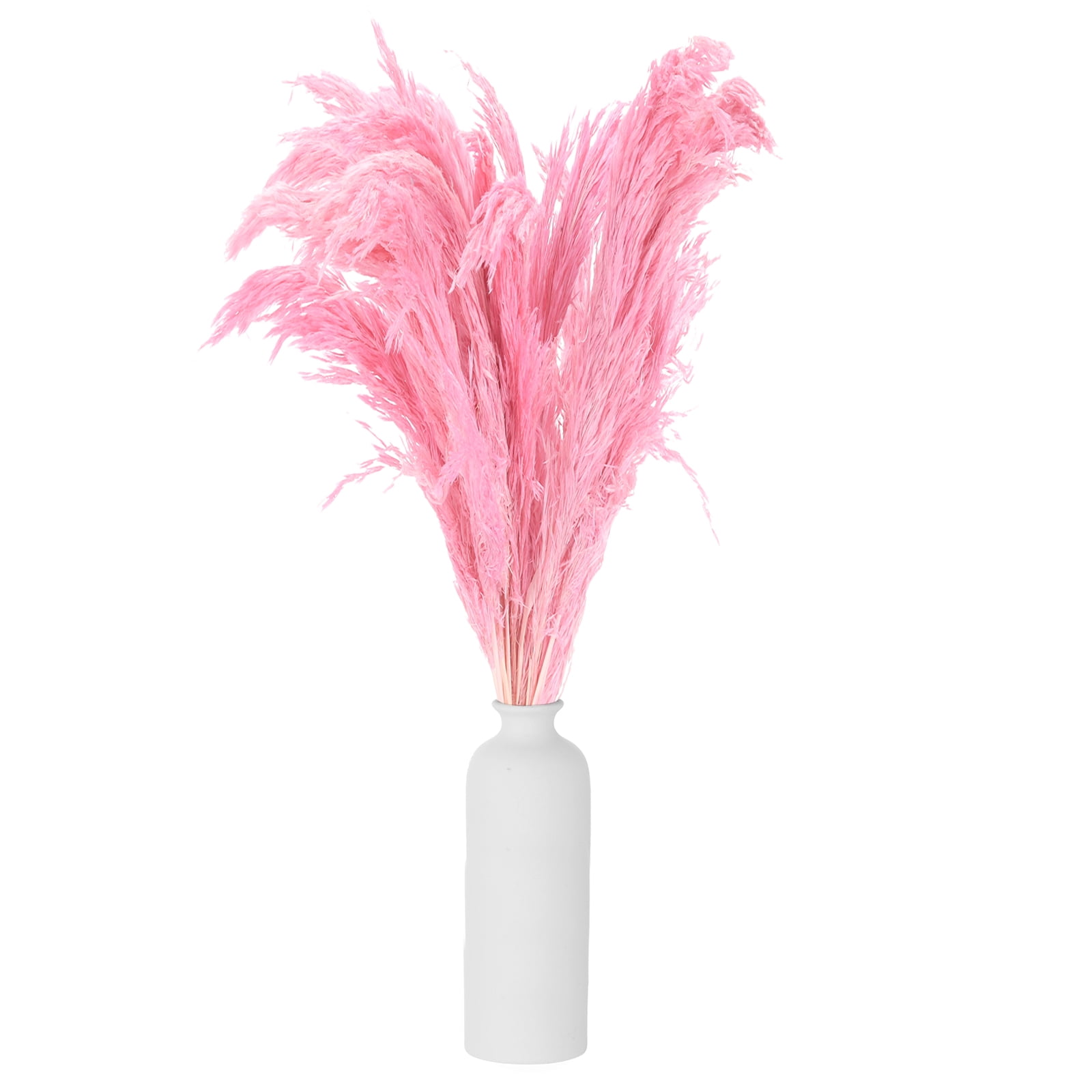 Uxcell Pampas Grass Decor, Artificial Faux Dried Grass Flower Pink