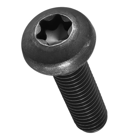 Pan Head Torx Security Screws Bolts (M10-1.5x35mm) 10Pcs, Button Torx Head Machine Screws Carbon Steel - for Furniture Woodworking Project, Black