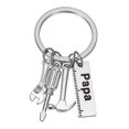 thumbnail image 1 of Uxcell Papa Keychain Funny Key Chain Gifts from Son, Papa Ruler Style, Silver, 1 of 7