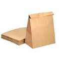 thumbnail image 1 of Uxcell Paper Bags Brown Paper Grocery Bag 10lb 9.8x5.5x13 inch 70g for Candy Snacks, Pack of 50, 1 of 7