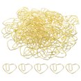 thumbnail image 1 of Uxcell Paper Clip Heart-Shaped Cute Decorative Fun Clips Bookmarks 1.1 Inch Gold Tone, Pack of 100, 1 of 5