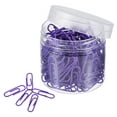 thumbnail image 1 of Uxcell 200 Pcs Metal Gem clip Small Size Vinyl Coated to Prevent Tearing Pages 28 x 8 mm Purple, 1 of 6