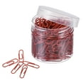 thumbnail image 1 of Uxcell 200 Pcs Metal Gem clip Small Size Vinyl Coated to Prevent Tearing Pages 28 x 8 mm Red, 1 of 6