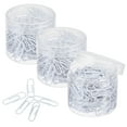 thumbnail image 1 of Uxcell Paper Clips 1.1 Inch Vinyl Coated with Box for Office Home White Count 600, 1 of 6