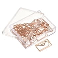 thumbnail image 1 of Uxcell Paper Clips Envelope Shape with Box Rose Gold Tone for Organize Office Home, 20 pcs, 1 of 5