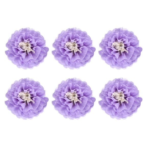 Uxcell Paper Flowers 13D Tissue Paper Pom Poms for DIY Crafting Wall Wedding Party Light Purple 8 in