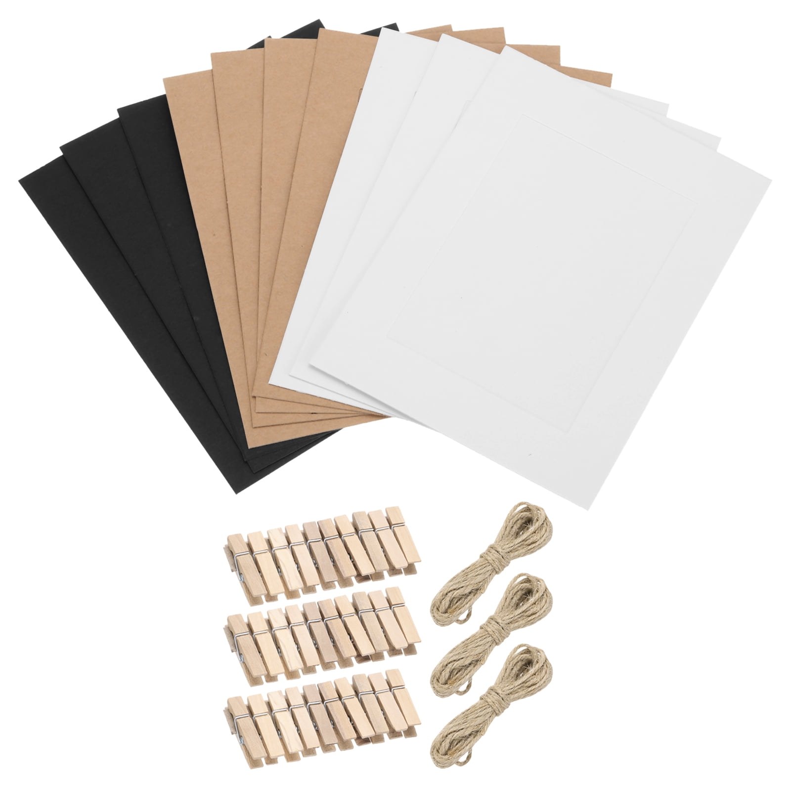 Uxcell Paper Photo Frame, Cardboard Picture Frames with Clip & String ...