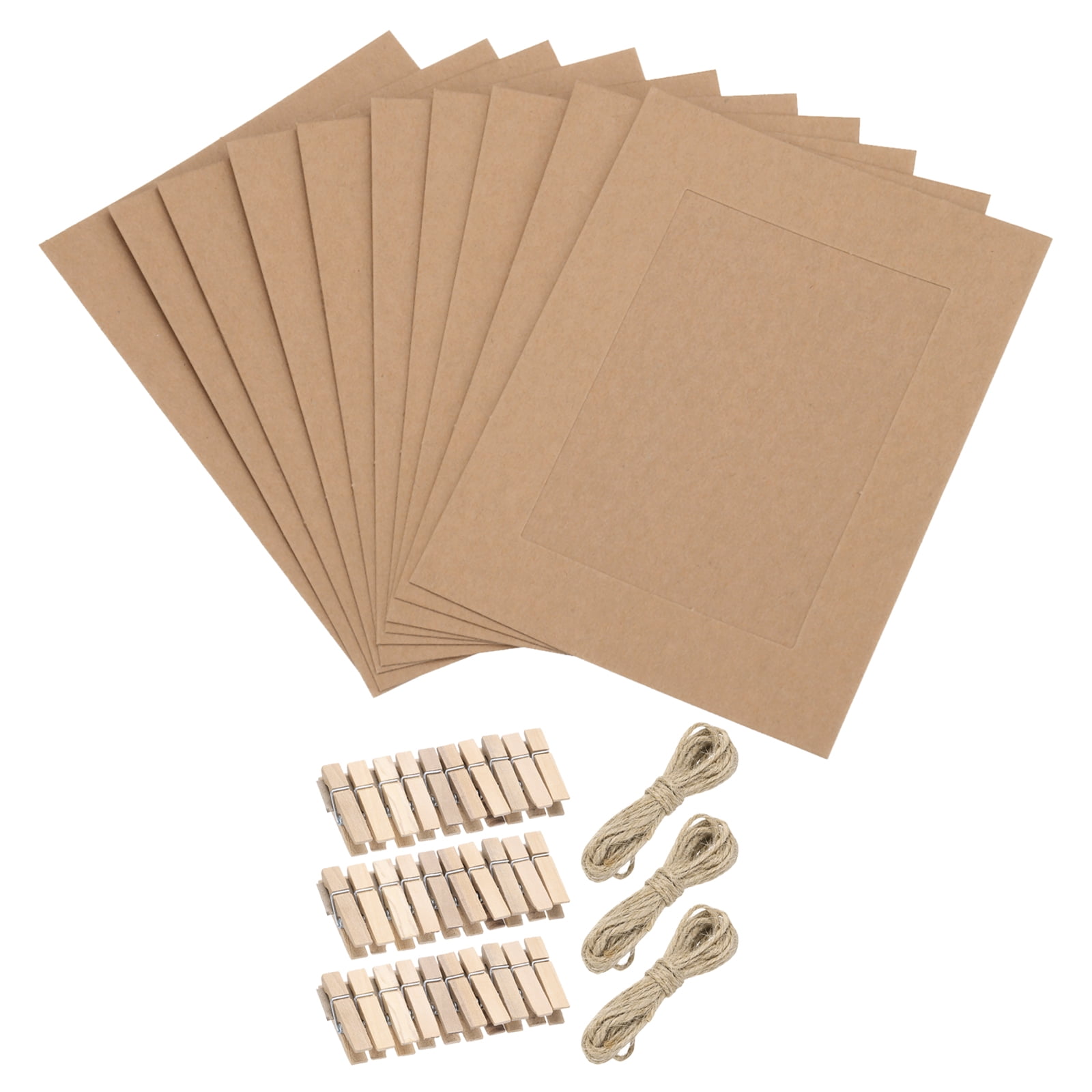 Uxcell Paper Photo Frame, Cardboard Picture Frames with Clip & String ...