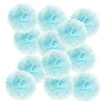 thumbnail image 1 of Uxcell Paper Pom Poms, Paper Flower Ball Kit for Birthday Bachelorette Wedding Shower Bridal Party Decoration Light Blue 5.91 x 5.91 Inch, 1 of 6