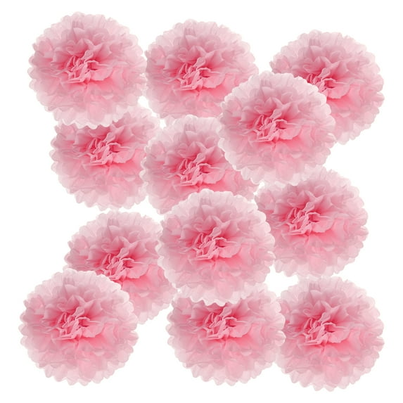 Uxcell Paper Pom Poms, Paper Flower Ball Kit for Birthday Bachelorette Wedding Shower Bridal Party Decoration Light Pink 3.94 x 3.94 Inch