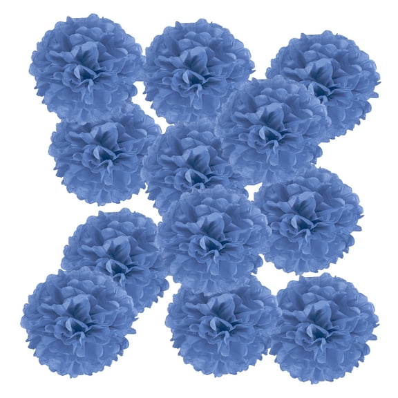 Uxcell Paper Pom Poms, Paper Flower Ball Kit for Birthday Bachelorette Wedding Shower Bridal Party Decoration Navy Blue 3.94 x 3.94 Inch