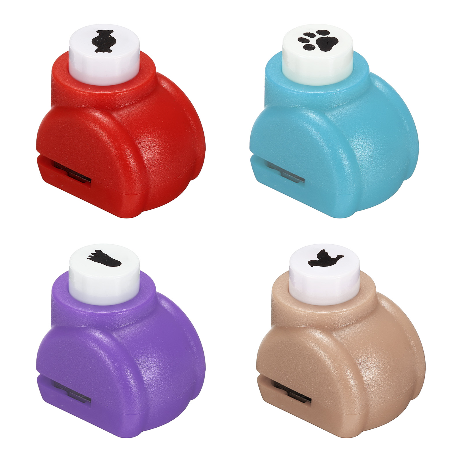 Uxcell Paper Punch Shapes Mini Hole Puncher for DIY Craft Supplies Scrapbook, Foot Bear Candy