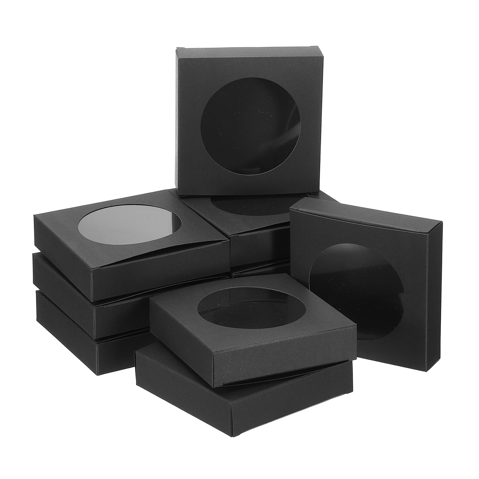 Square Soap Box Uxcell Paper Soap Boxes, (4x4x1 Inch, Black) (25Pcs), Cardboard Square ...