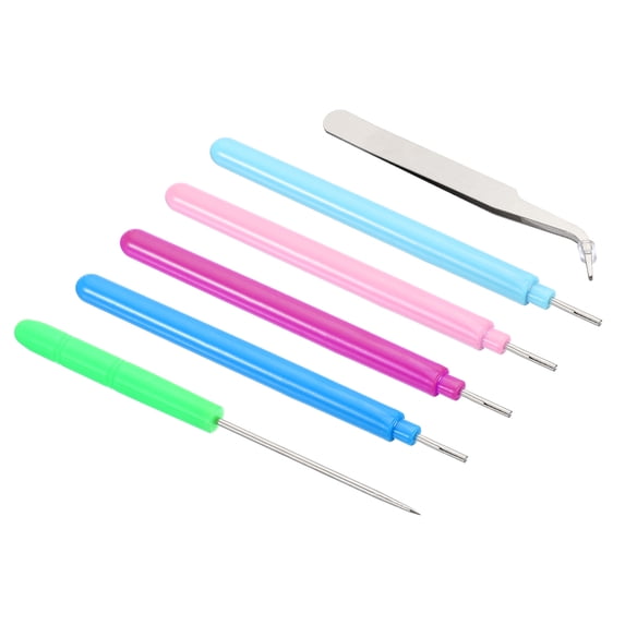 Color Paper Needle Uxcell Paper Strip Quilling Tool Set Slotted Needle Pen Tweezer Awl ...