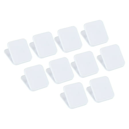 Uxcell Paper and Bag Clips,10Pack Square Bag Sealers Clamps Snacks Bag Clips,White