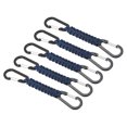 thumbnail image 1 of Uxcell Paracord Keychain, 5 Pack Braided Lanyard Key Clip Double D Rings Survival Keychains Blue, 1 of 5