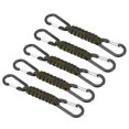 thumbnail image 1 of Uxcell Paracord Keychain, 5 Pack Braided Lanyard Key Clip Double D Rings Survival Keychains Green, 1 of 5
