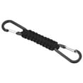 thumbnail image 1 of Uxcell Paracord Keychain, Braided Lanyard Key Clip Double D Rings Survival Keychains Black, 1 of 5