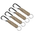 thumbnail image 1 of Uxcell Paracord Keychains Braided Paracord Keychain Clip Paracord Lanyard with D Hook Clip Desert Camo 4 Pcs, 1 of 6
