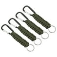 thumbnail image 1 of Uxcell Paracord Keychains Braided Paracord Keychain Clip Paracord Lanyard with D Hook Clip Green 4 Pcs, 1 of 6