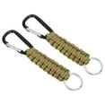 thumbnail image 1 of Uxcell Paracord Keychains Braided Paracord Keychain Clip Paracord Lanyard with D Hook Clip Khaki 2 Pcs, 1 of 6