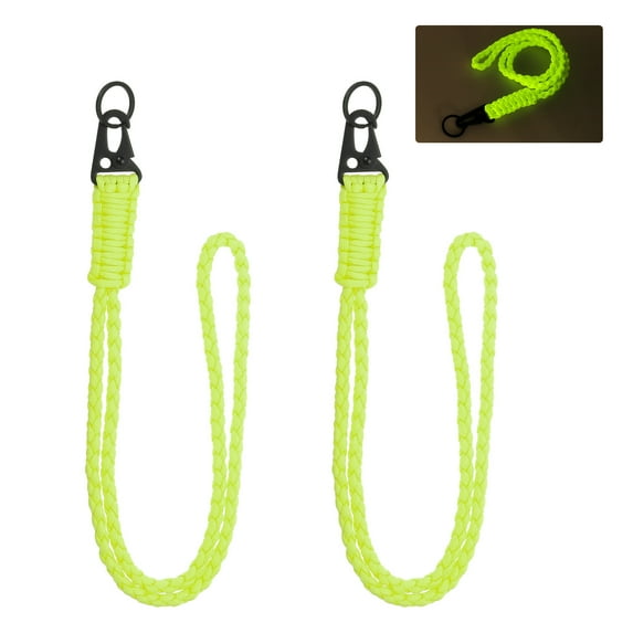 Uxcell Paracord Lanyard, Heavy Duty Keychain Lanyards Luminous Yellow