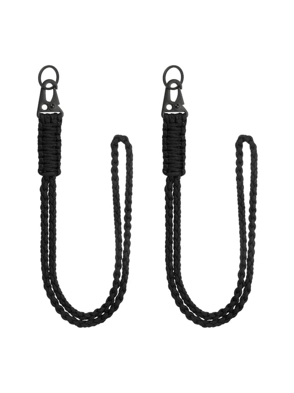 Paracord Lanyard, Heavy Duty Keychain Lanyards Black