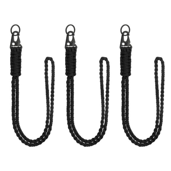 Uxcell Paracord Lanyards, Heavy Duty Keychain Lanyards Black