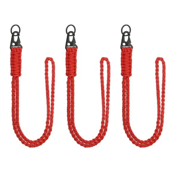 Uxcell Paracord Lanyards, Heavy Duty Keychain Lanyards Red